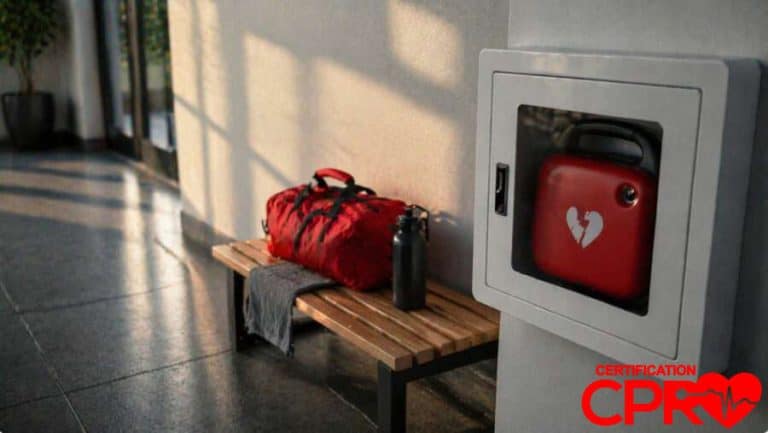 CPR training kit and AED device for cardiac emergencies in Tallahassee.