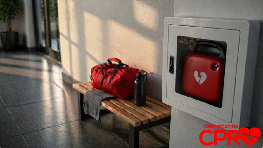 CPR training kit and AED device for cardiac emergencies in Tallahassee.